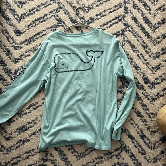 A teal long sleeve vineyard vines T shirt - Picture 2 of 3